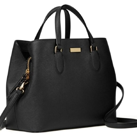 kate spade Handbags - NEW Kate Spade Black Purse Evangelie Laurel Way Leather Satchel